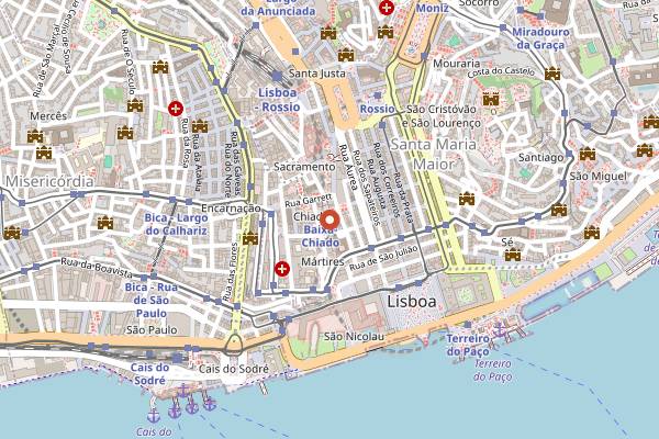 Map showing Fabulas in Lisbon
