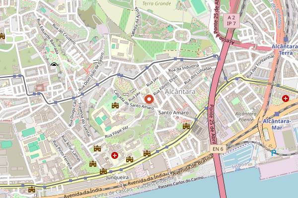 Map showing Parioca Cafe in Lisbon