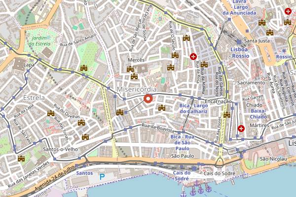 Map showing The Mill in Lisbon