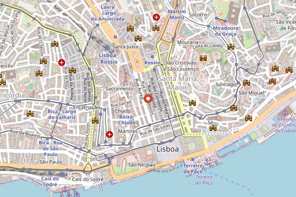 Map showing A Merendinha do Arco in Lisbon