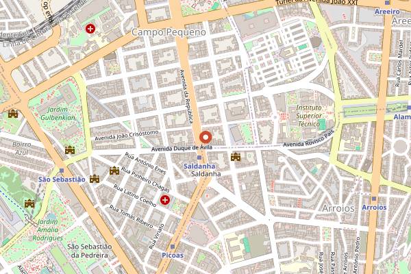 Map showing Cervejaria Galeto in Lisbon