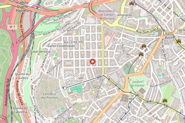 Map showing O Magano in Lisbon