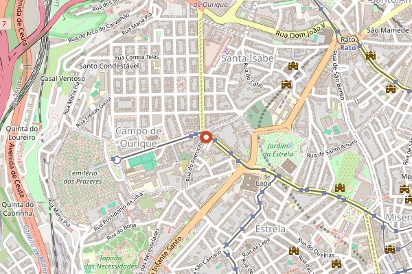 Map showing Tasca da Esquina Campo de Ourique in Lisbon