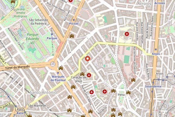 Map showing Buna Cafe Lisboa in Lisbon