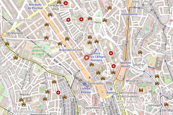 Map showing Fabrica Coffee Roasters in Lisbon
