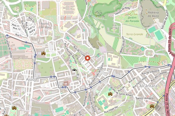 Map showing Olisipo Coffee Roasters in Lisbon