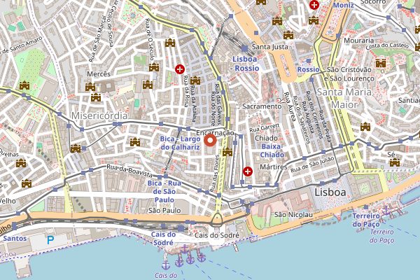 Map showing Ao 26 Vegan Food Project in Lisbon