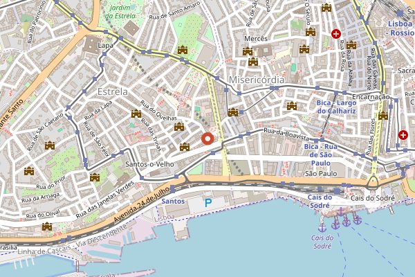 Map showing Fauna and Flora in Lisbon