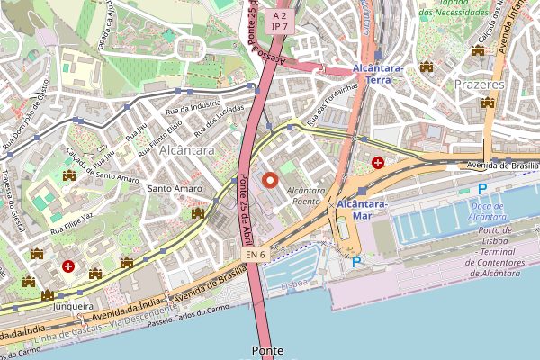 Map showing Lisbon Coffee Fest in Lisbon