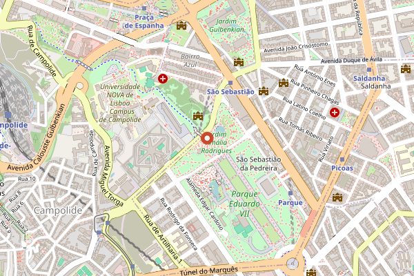 Map showing Eleven in Lisbon