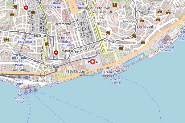 Map showing Grenache in Lisbon
