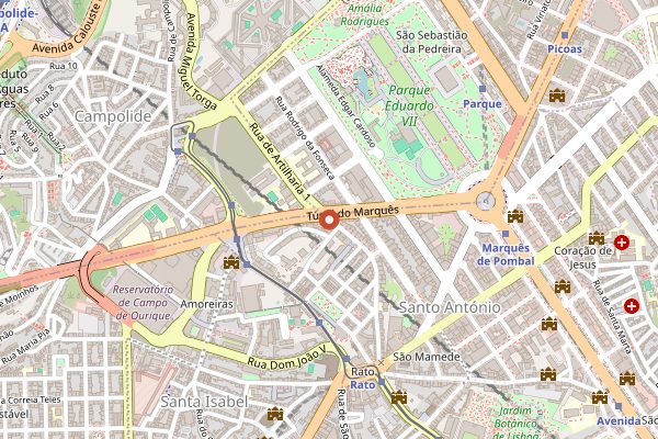 Map showing Henrique Sa Pessoa in Lisbon