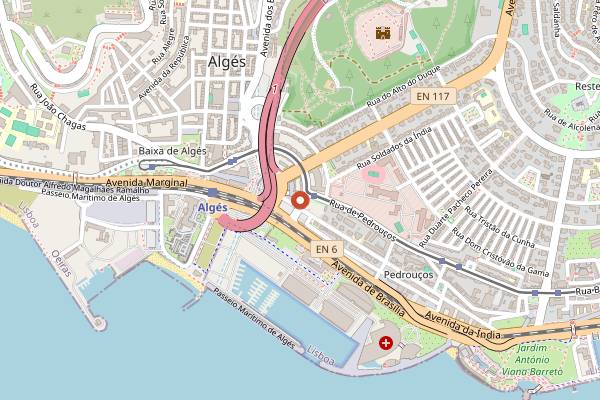 Map showing Kanazawa in Lisbon