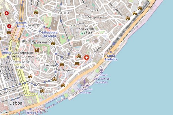 Map showing Mesa de Frades in Lisbon