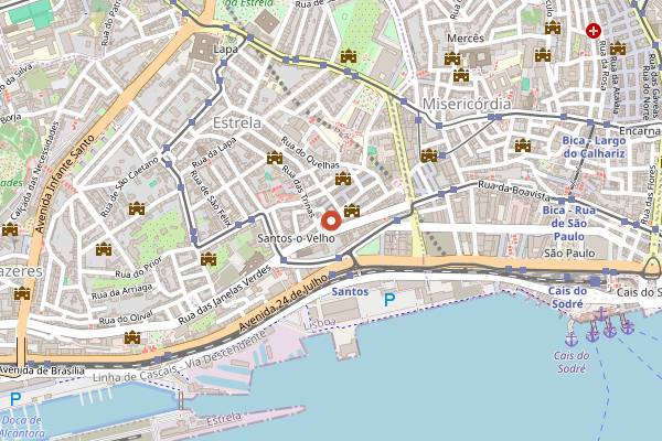 Map showing Insaciavel in Lisbon