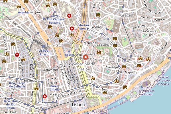 Map showing The Food Temple in Lisbon