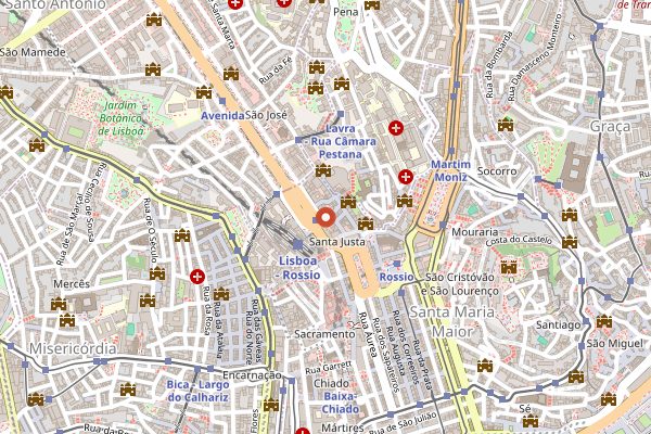 Map showing Restaurante Cervejaria Pinoquio in Lisbon