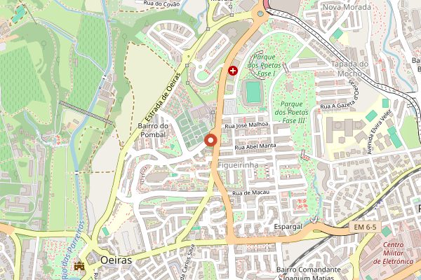 Map showing Mercado de Alvalade Norte in Lisbon