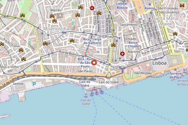 Map showing Dahlia in Lisbon