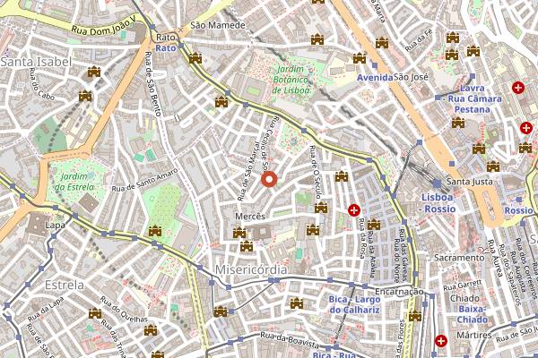 Map showing Finalmente Club in Lisbon