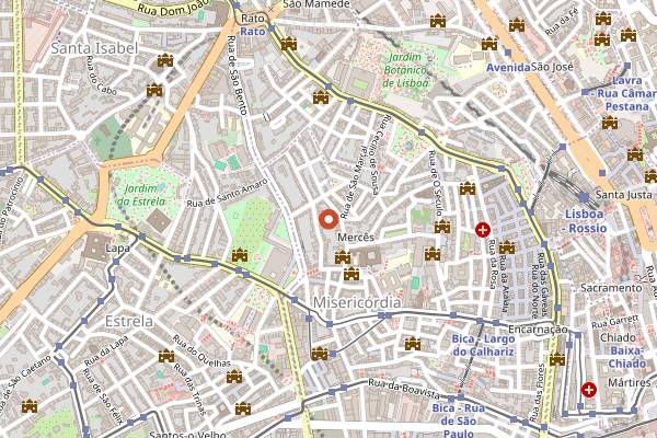 Map showing Foxtrot in Lisbon