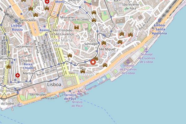 Map showing Memmo Alfama Terrace in Lisbon