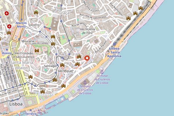 Map showing Mesa de Frades in Lisbon