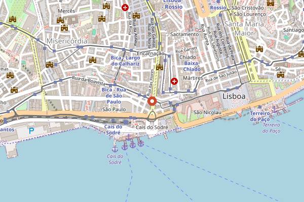 Map showing O Bom O Mau e O Vilão in Lisbon
