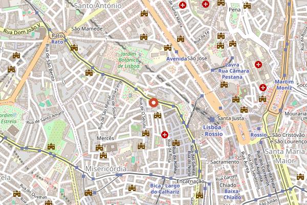 Map showing Pavilhão Chinês in Lisbon