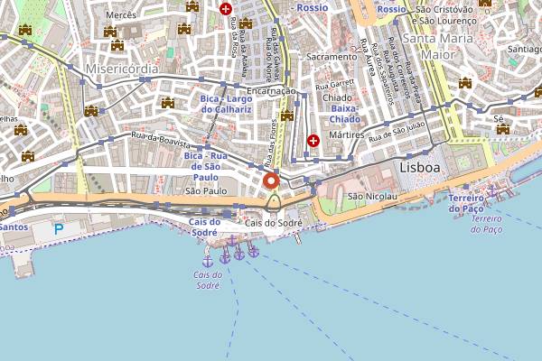 Map showing Povo in Lisbon