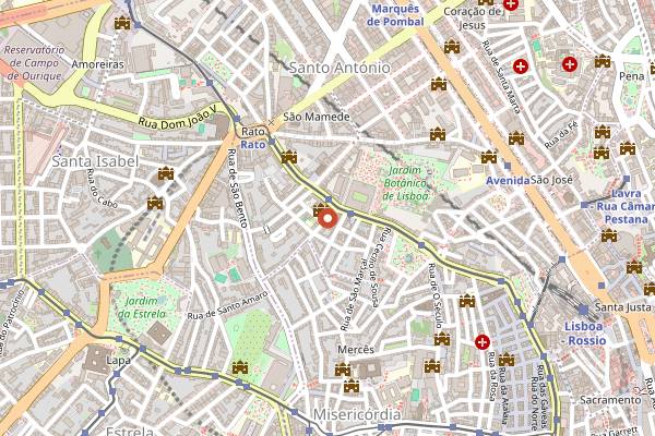 Map showing Trumps in Lisbon
