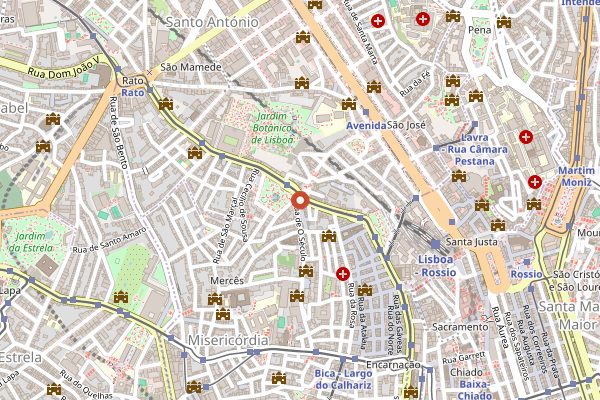 Map showing A Cevicheria in Lisbon