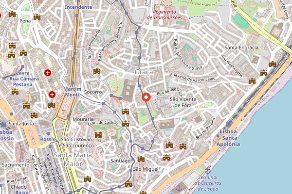 Map showing Damas in Lisbon