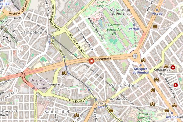 Map showing Henrique Sa Pessoa in Lisbon