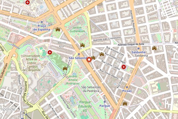 Map showing O Talho in Lisbon