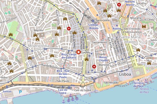Map showing Sea Me Peixaria Moderna in Lisbon
