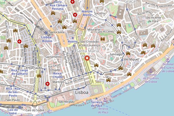 Map showing Tasca Kome in Lisbon
