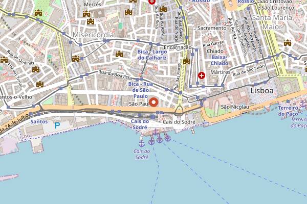 Map showing Aloma Time Out Market Stall in Lisbon