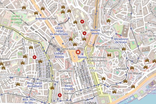 Map showing Manteigaria Silva in Lisbon