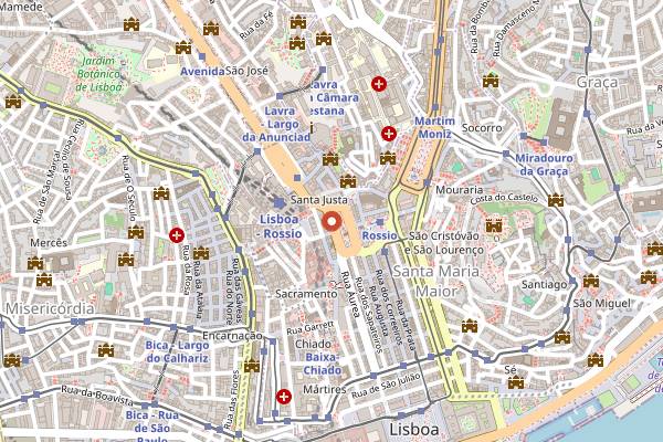 Map showing A Tendinha do Rossio in Lisbon