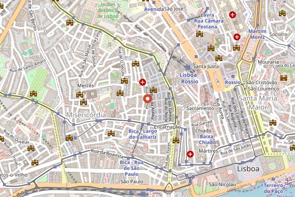 Map showing BA Wine Bar do Bairro Alto in Lisbon
