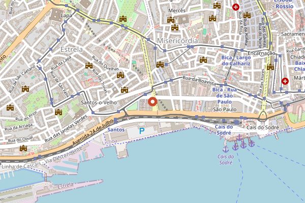 Map showing Comida Independente in Lisbon