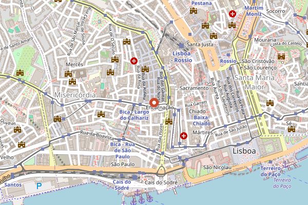 Map showing Lisbon Winery in Lisbon