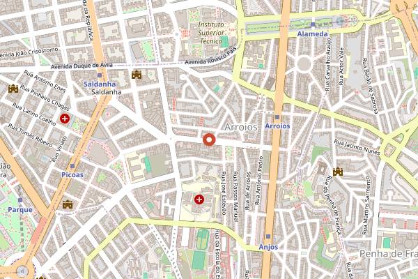 Map showing Taberna Wine Hunters in Lisbon