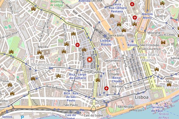 Map showing The Old Pharmacy in Lisbon