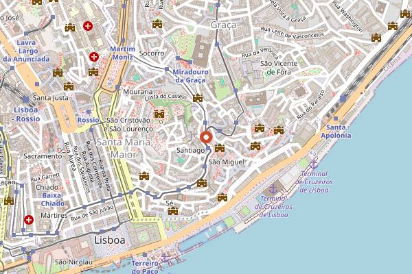 Map showing Vino Vero Graca in Lisbon