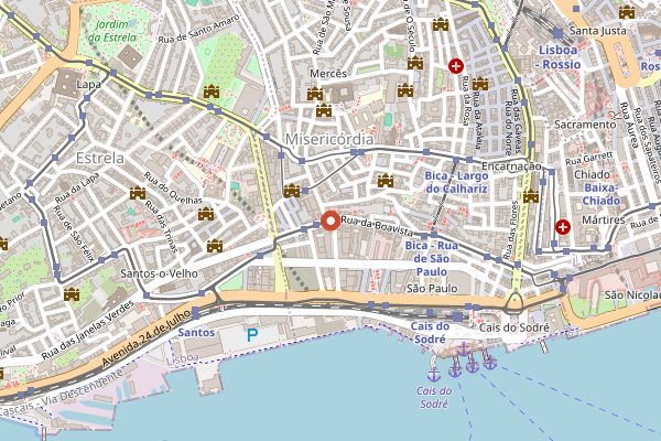 Map showing Vino Vero Lisboa in Lisbon