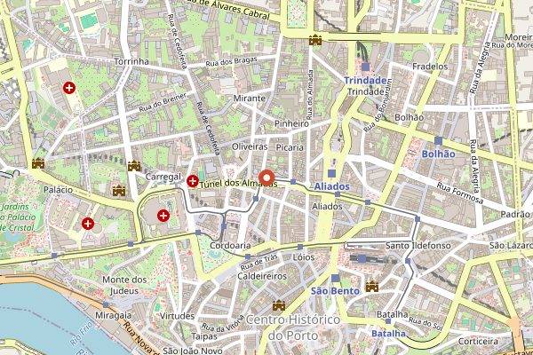 Map showing Castro Atelier de Pasteis de Nata in Porto
