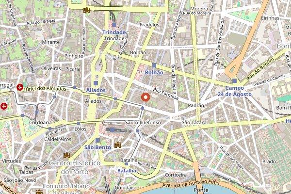 Map showing Fabrica da Nata in Porto