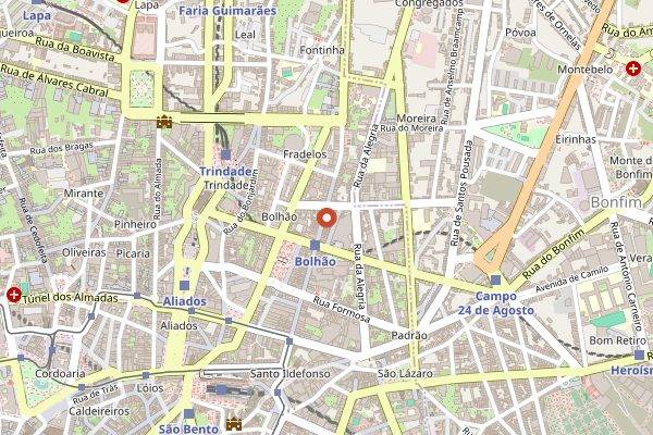 Map showing Nata Lisboa in Porto